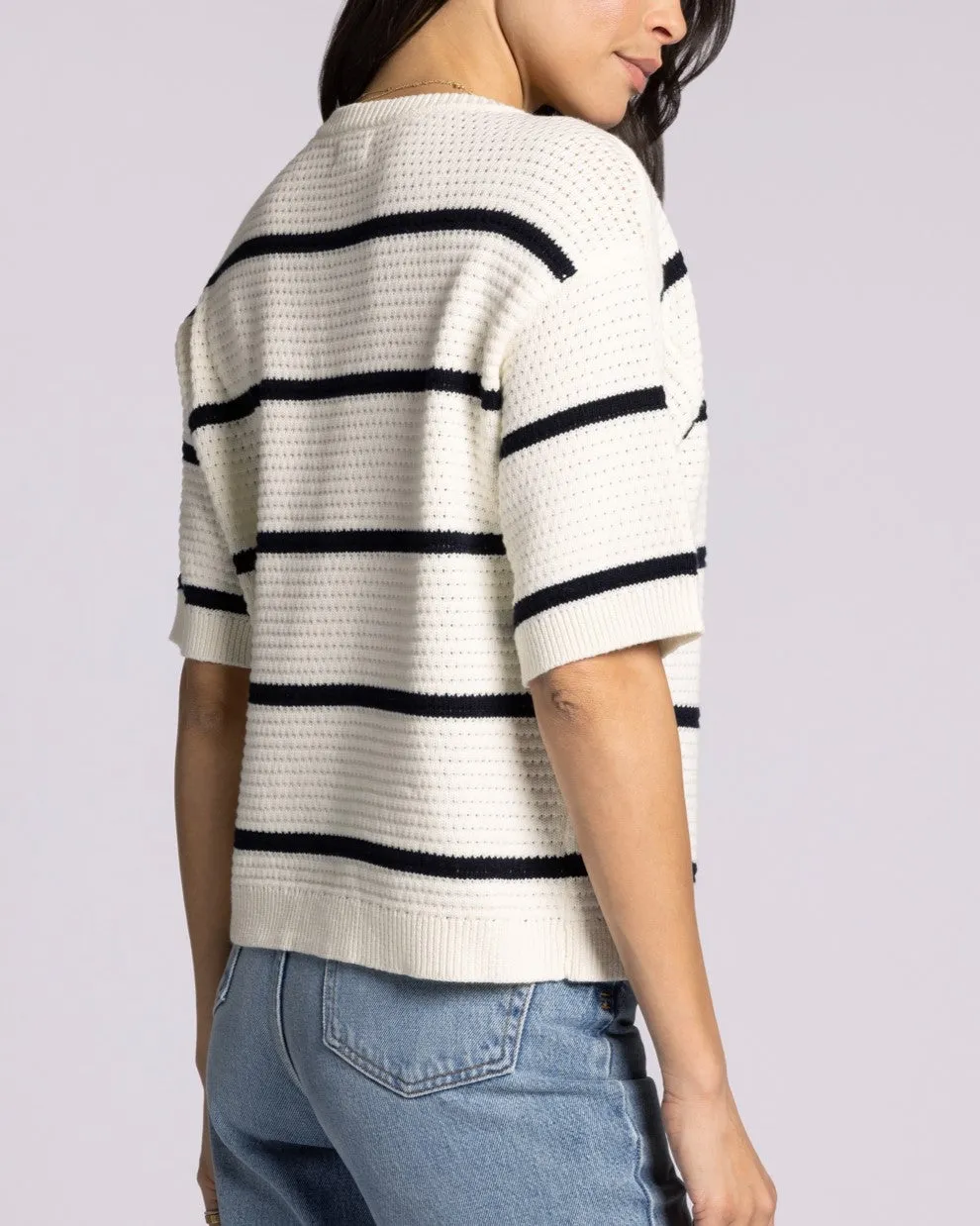 Viola Sweater - Ivory/Black