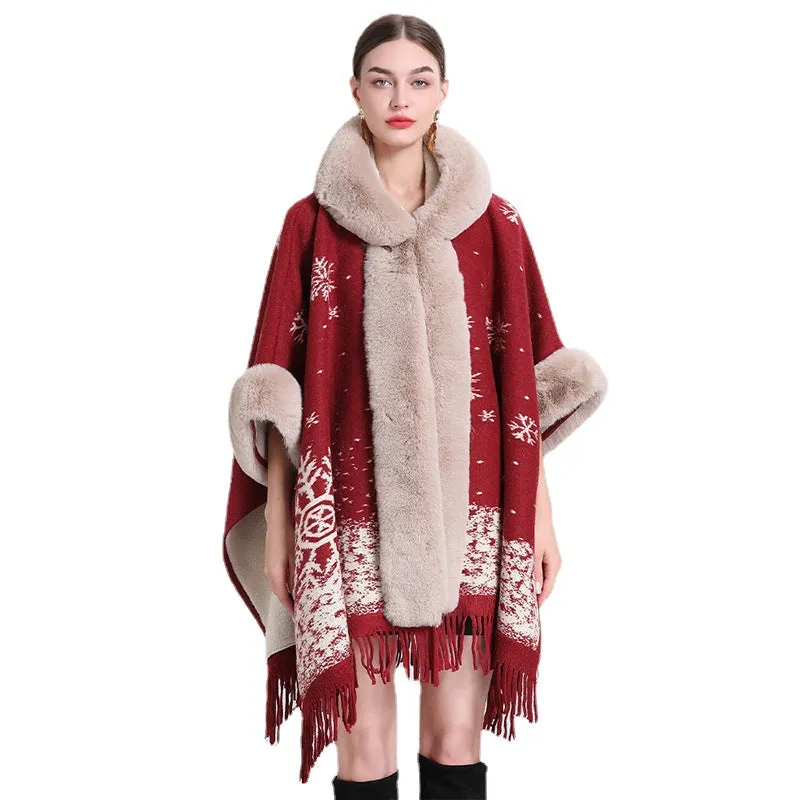 Warm Causel Women Wrap Cape Winter Coats