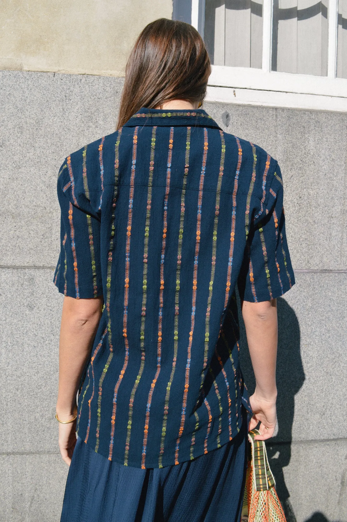 Wax Didcot Navy Stripe Shirt