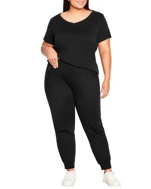 Willow Zipped Jogger | Black