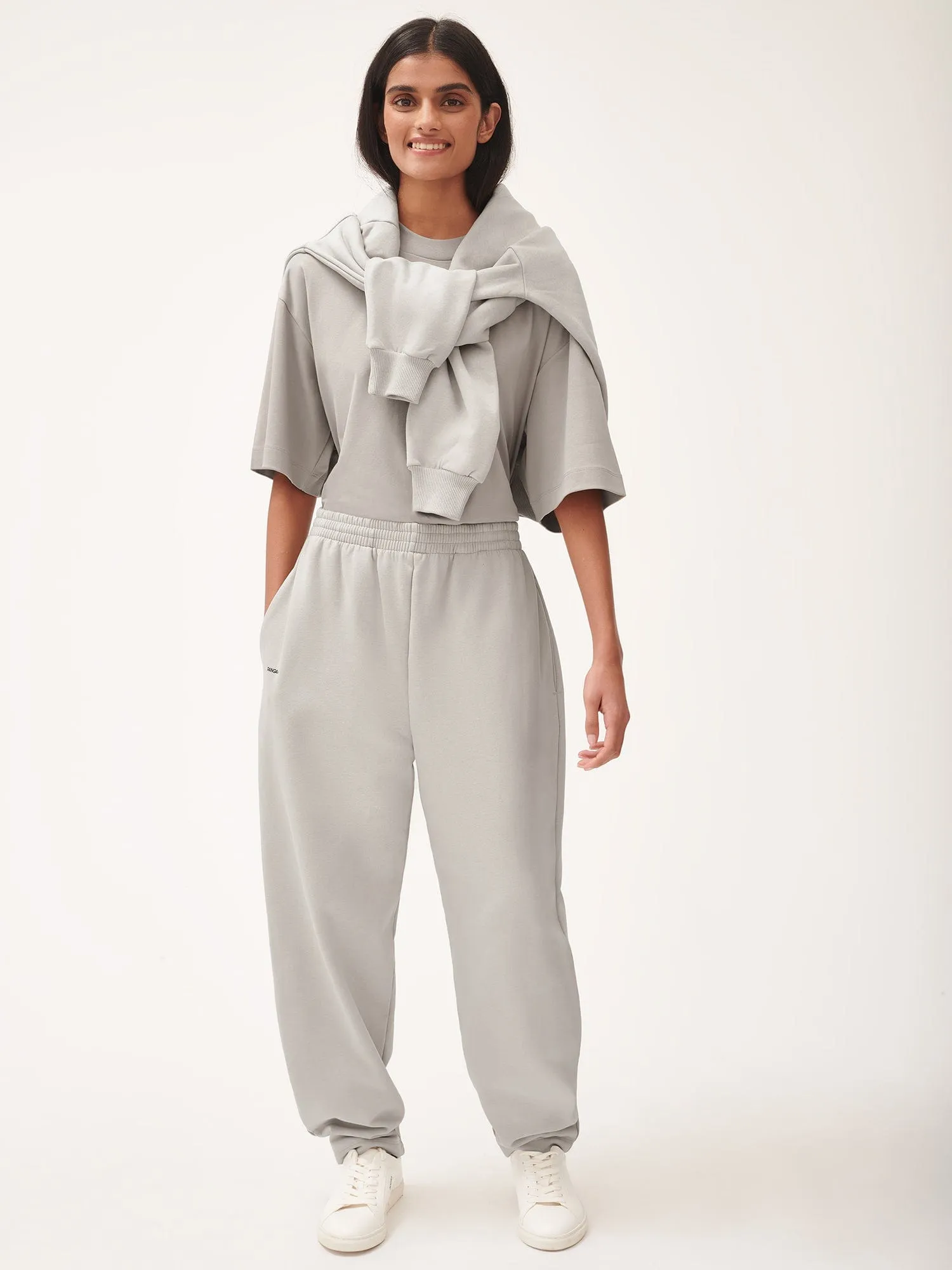 Womens DNA Barrel-Leg Track Pants—stone