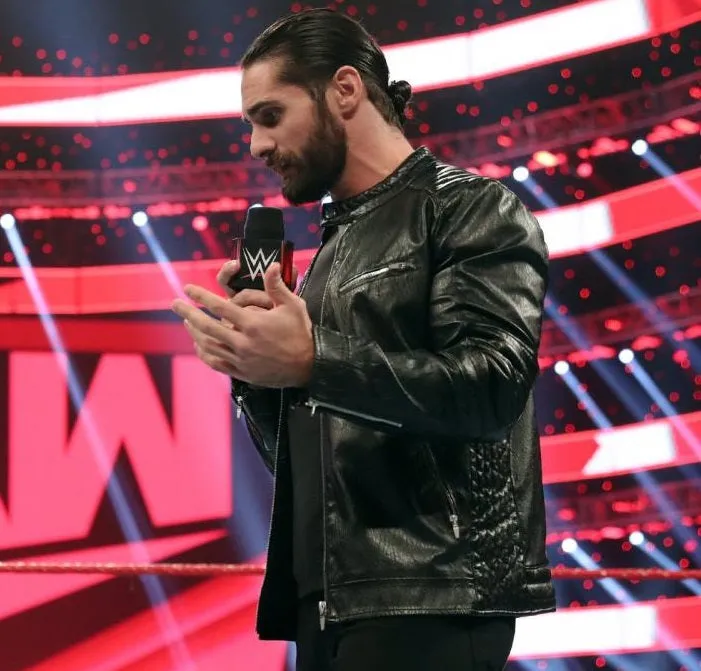 WWE Seth Rollins Black Stylish Leather Jacket by TJS