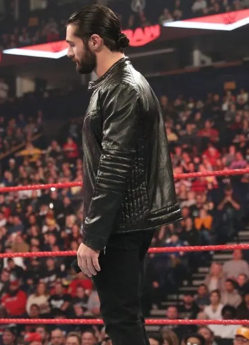 WWE Seth Rollins Black Stylish Leather Jacket by TJS
