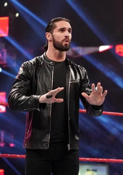 WWE Seth Rollins Black Stylish Leather Jacket by TJS