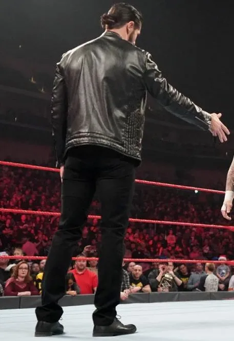 WWE Seth Rollins Black Stylish Leather Jacket by TJS