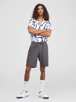 Zoya Shani Men's Drawstring Shorts - Dark Grey